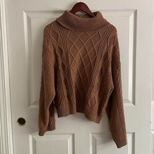 Elie Tahari Warm Brown Turtleneck Sweater